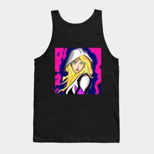 the blonde ghost in spider suit ecopop art in multi dimension wallpaper Tank Top